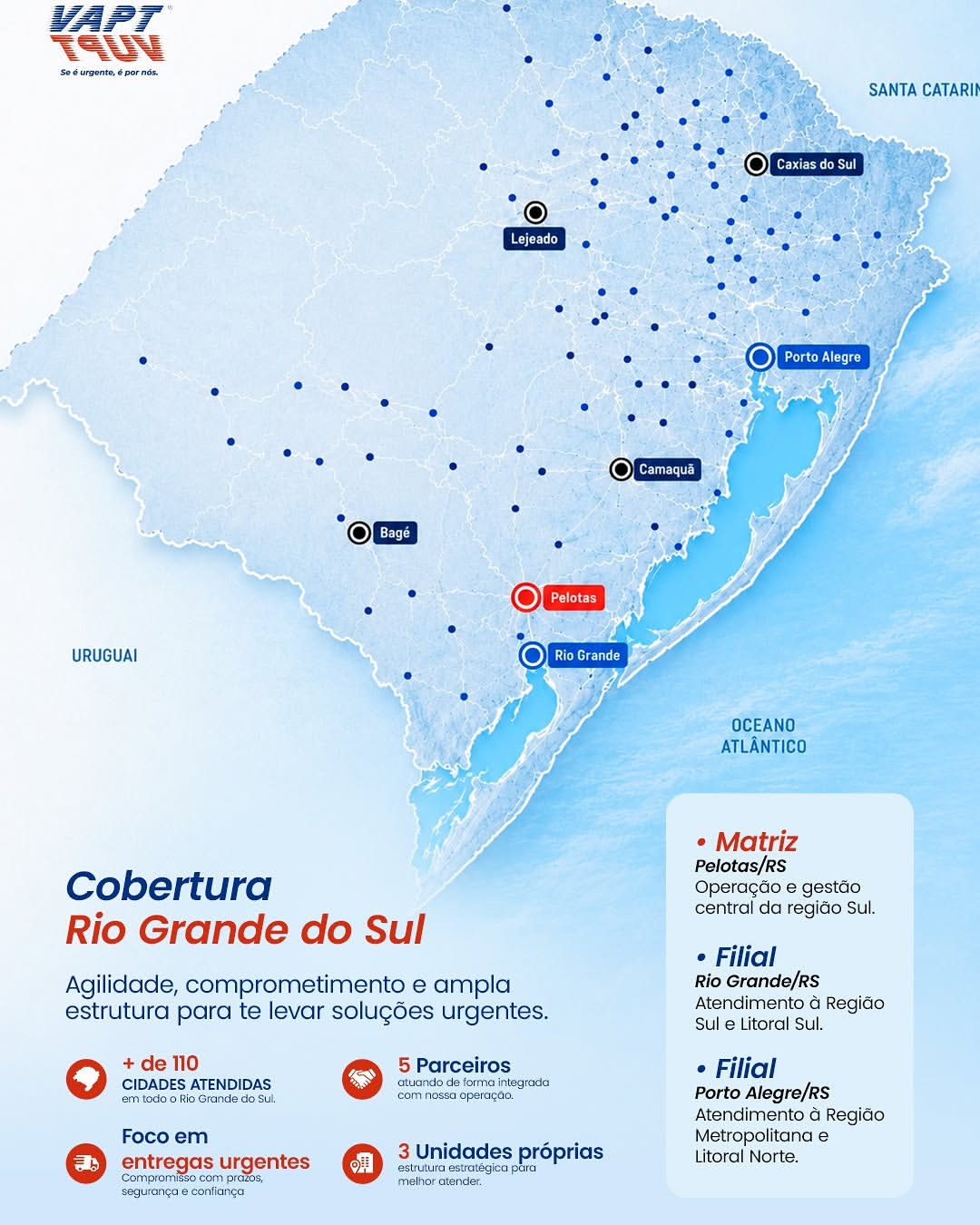 Cidades atendidas
